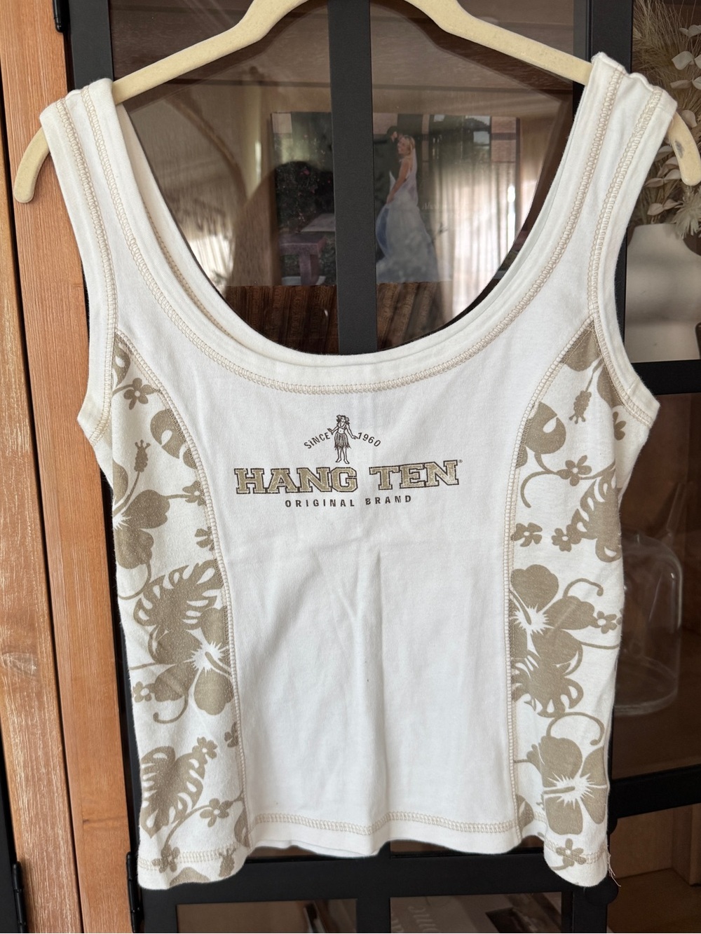 Hang Ten y2k cropped tank top vintage hawaiian graphic baby tee